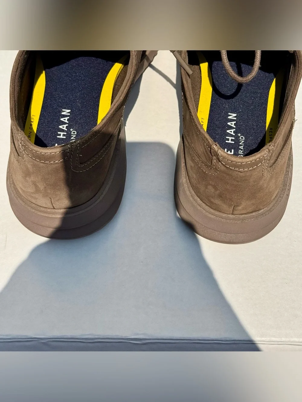 Cole Haan Grand+ Plain Toe Oxford Brown Nubuck Shoes Men’s 10.5 M